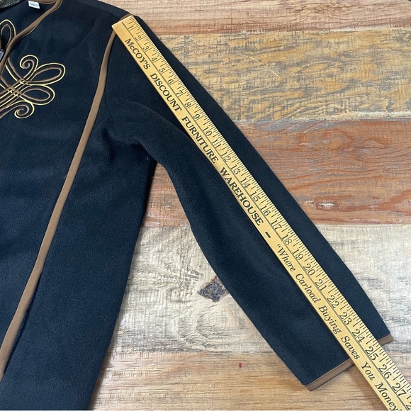 Bob Mackie Wearable Art Womens Large Embroidered Full Zip Fleece Jacket vintage - Picture 8 of 11
